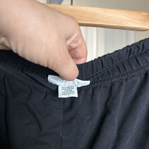 Bryn Walker Womens Black Sweatpants Pull On Bamboo Organic Cotton Black Size M - Picture 6 of 7
